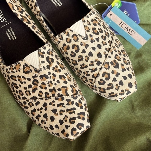 Brand New Toms Alpargata Birch Leopard Print Canvas Slip On Shoes Animal Jungle - Picture 3 of 15